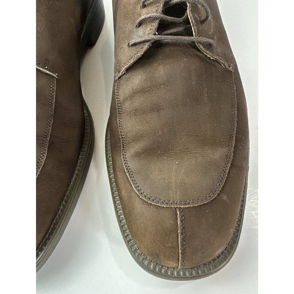 *Flawed Salvatore Ferragamo Men’s Brown Suede Leather Oxford Dress Shoes Size 10 main image 6